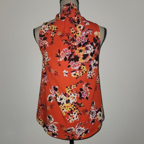 A New Day Sleeveless Floral Button-Up Keyhole Tie-Neck Blouse – Women’s Size XS - Picture 6 of 14